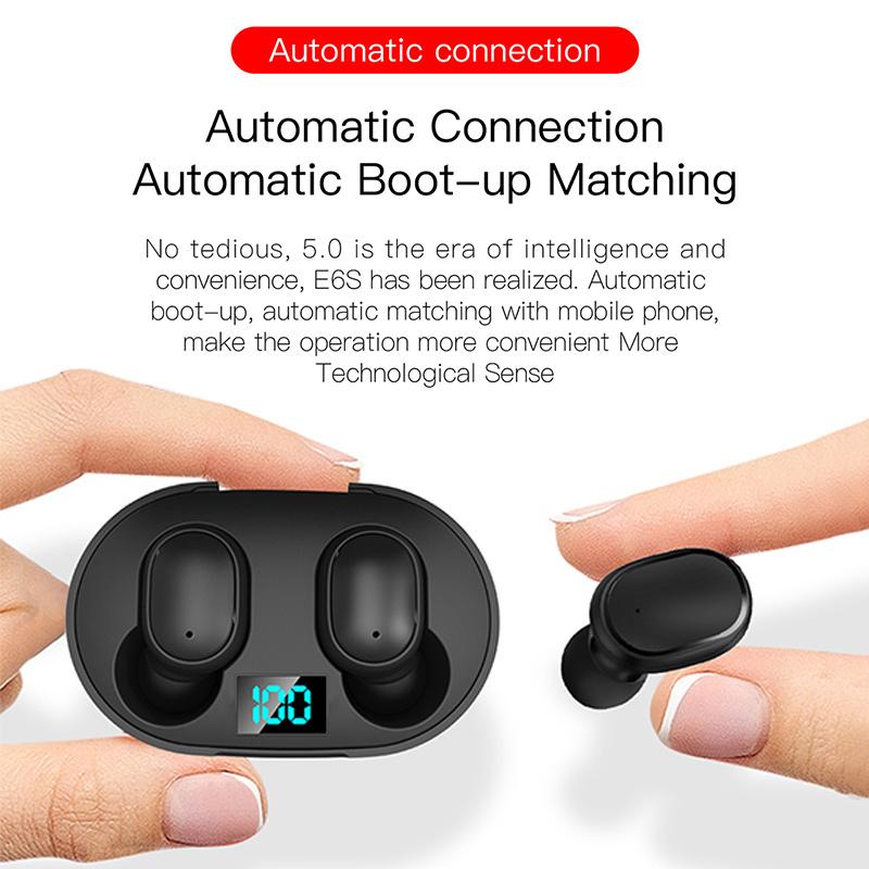 Thể Thao Mini Không Dây Bluetooth Tai Nghe HiFi Stereo Có Mic Tai Nghe Chụp Tai Chơi Game Điều Khiển Cảm Ứng Tự Động Ví Cầm Tay Chạy Blutooth