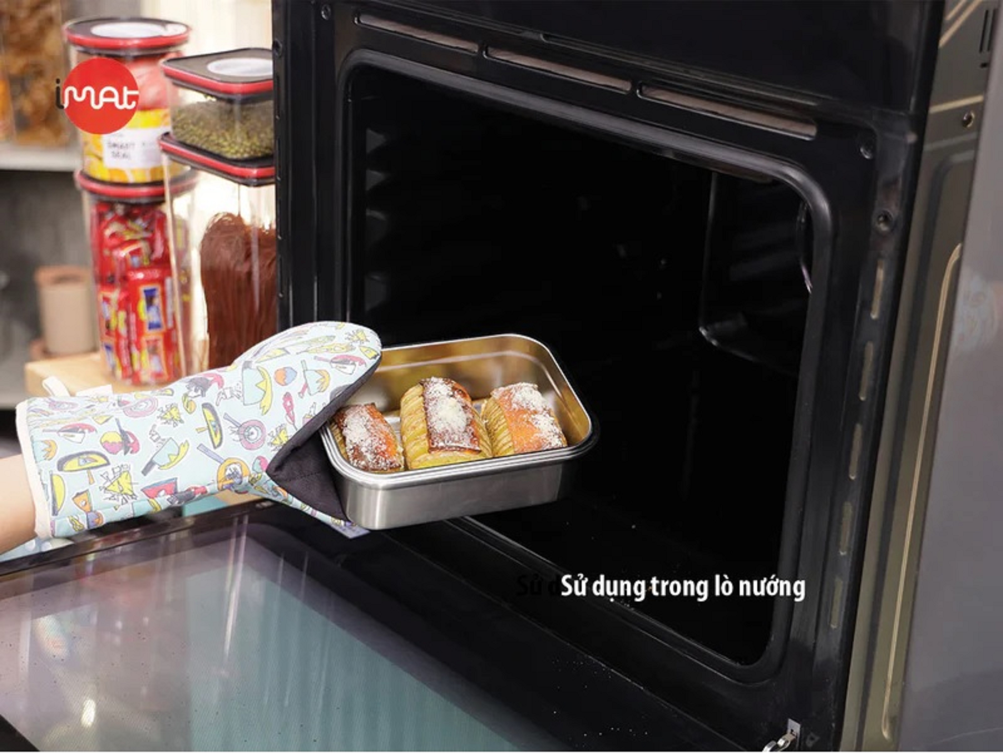 Bộ 4 hộp CAO iMAT inox dùng vi sóng