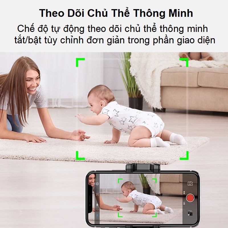 Gimbal Quay Phim, Chụp Ảnh Thông Minh, Giá Đỡ Điện Thoại Thông Minh Xoay 360 độ, Nhận Diện Khuôn Mặt, Theo Dõi Di Chuyển