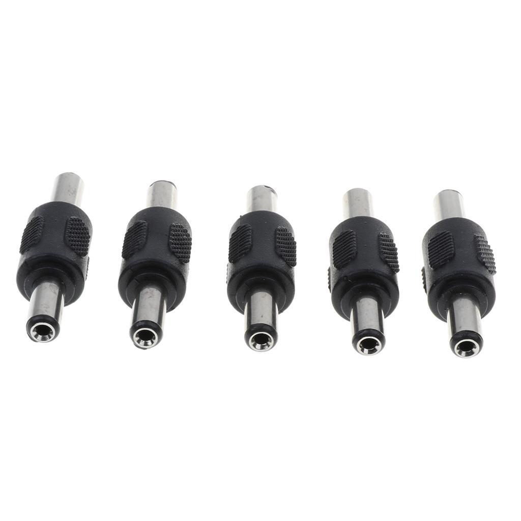 Plastic+Nickel Audio Video RCA Male to Male Adapter Coupler Connector
