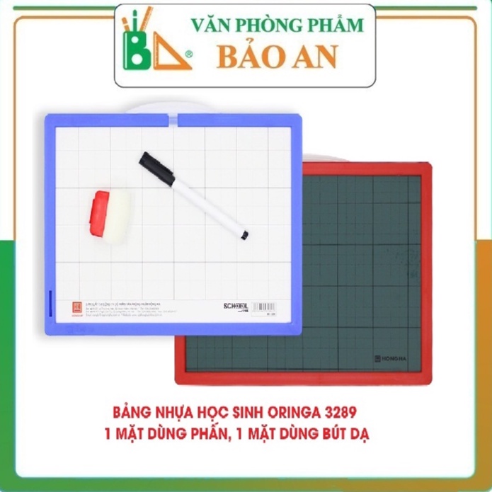 Bảng Học Sinh Friendly Dùng Bút Và Phấn HH - 3289 gồm có hai mặt, một mặt viết bút, một mặt viết phấn, được kẻ 4 ô ly thích hợp cho các bạn học sinh mẫu giáo và tiểu học