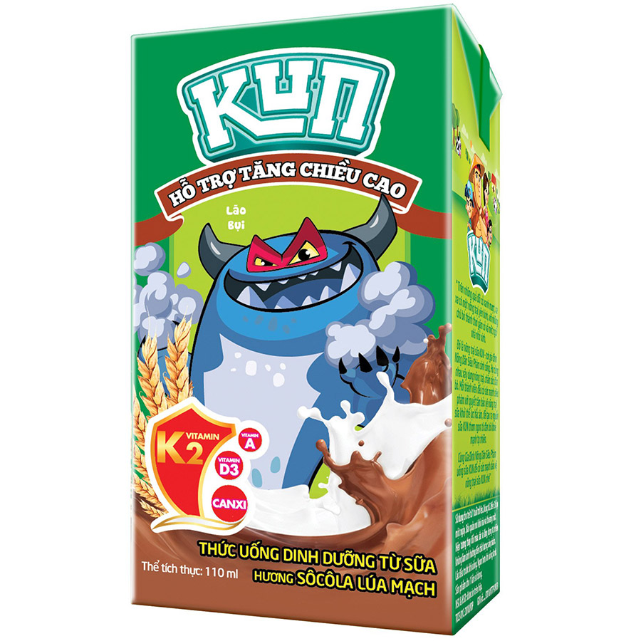 Thùng 48 Hộp Sữa SoCola Lúa Mạch KUN 110ml/hộp