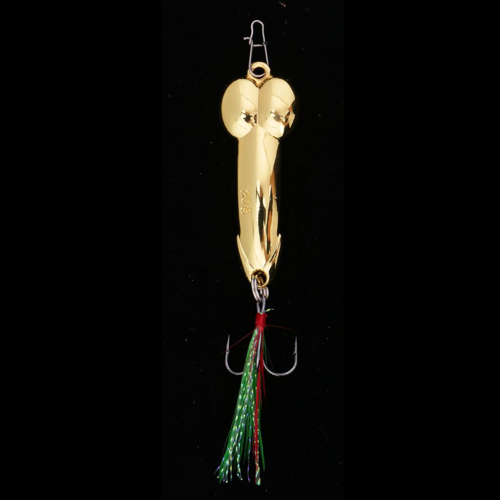 Gold Fishing Spoon Lure Spinner Bait Metal Hard Bait Crankbait Tack 28g