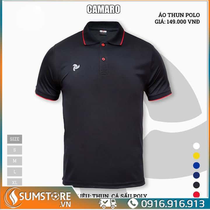 JP – Áo Thun Polo Thể Thao Nam Nữ Cao Cấp – Camaro Đen