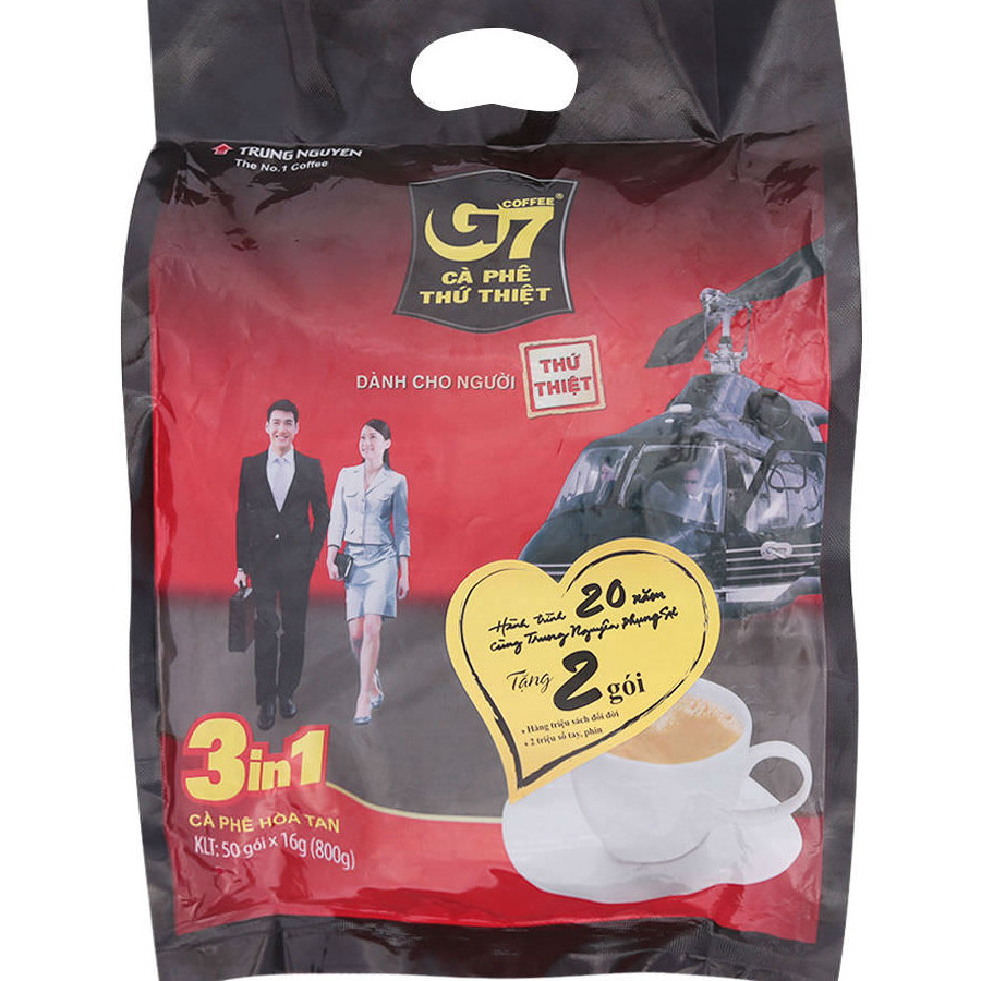 Cà Phê Hòa Tan Trung Nguyên G7 3 In 1 (16g x 50 gói) - (Giao Ngẫu Nhiên)