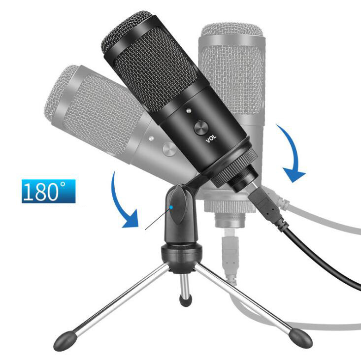 USB Microphone PC condenser Microphone Vocals Recording Studio Microphone for YouTube Video Skype Chatting Game Podcast