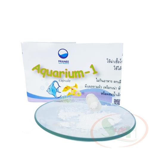 Viên Pranee Aquarium-1 xử lý cá tép chết lai rai bột kháng sinh sát khuẩn nấm cho cá tép