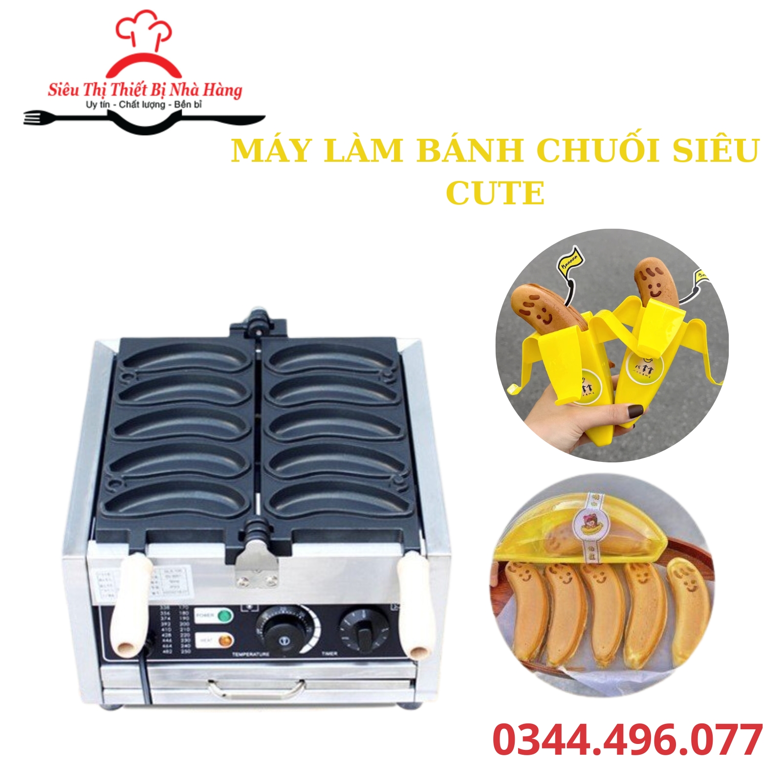 Máy làm bánh hình quả chuối siêu cute khuôn 5 quả