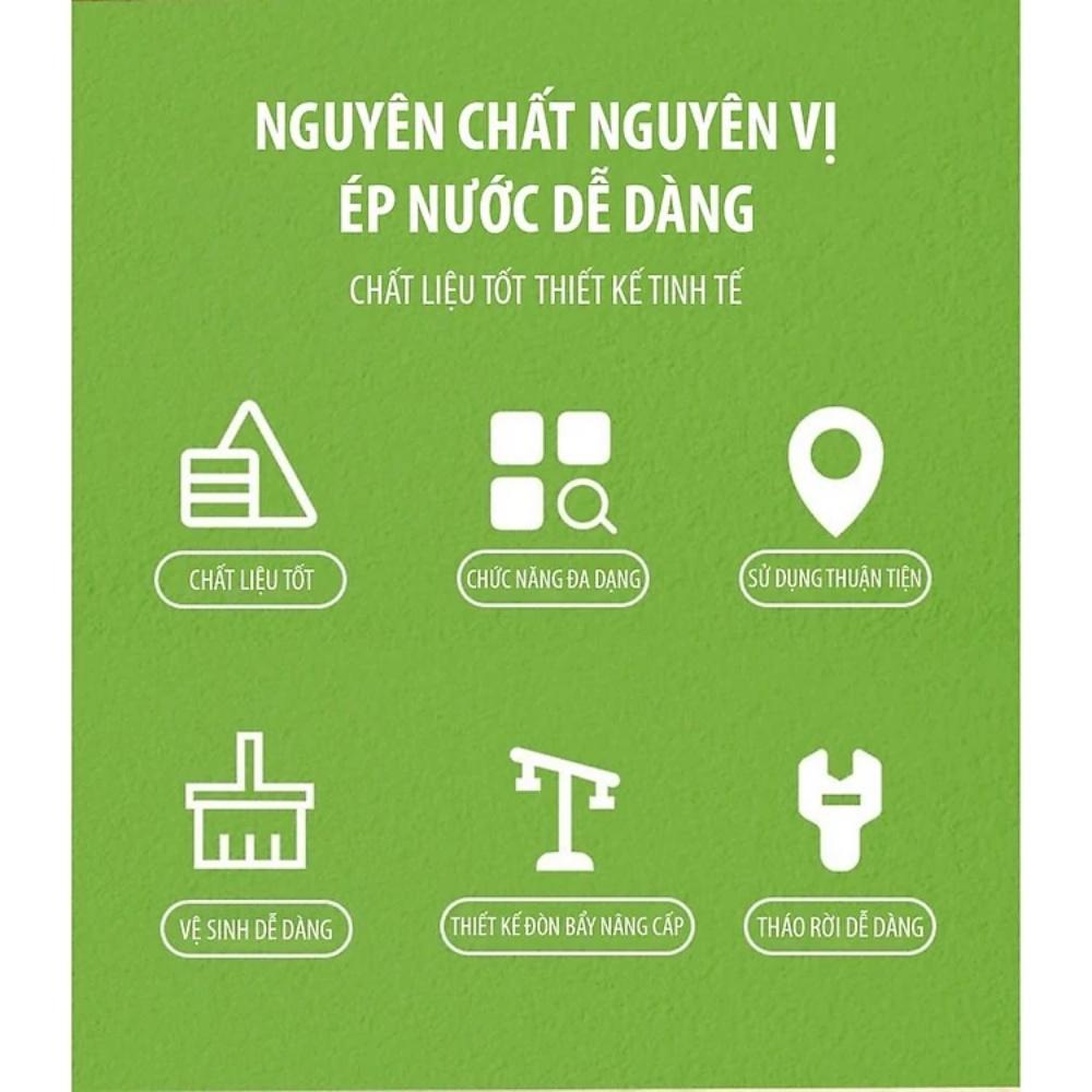 Dụng cụ ép hoa quả bằng tay, máy ép cam, trái cây hoa quả cầm tay đa năng, chất liệu nhựa cao cấp, vệ sinh dễ dàng