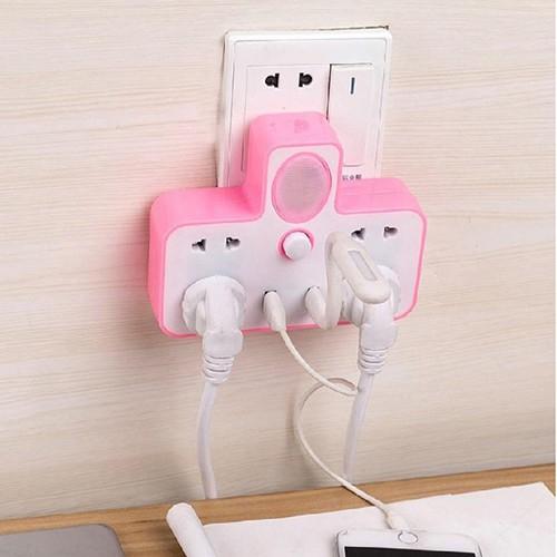 Ổ Điện Chữ T Kèm Đèn Ngủ Thông Minh, Cáp Sạc USB