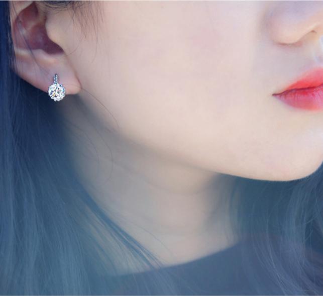 Bông tai nạm đá zircon lấp lánh BHBT346