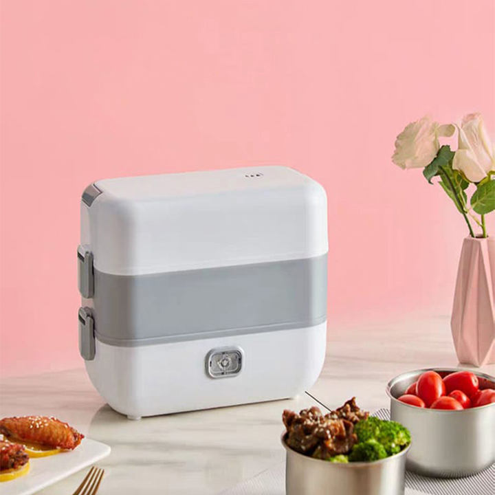 Hộp Cơm Điện Hâm Nóng Và Nấu Chín Thức Ăn siêu tiện dụng