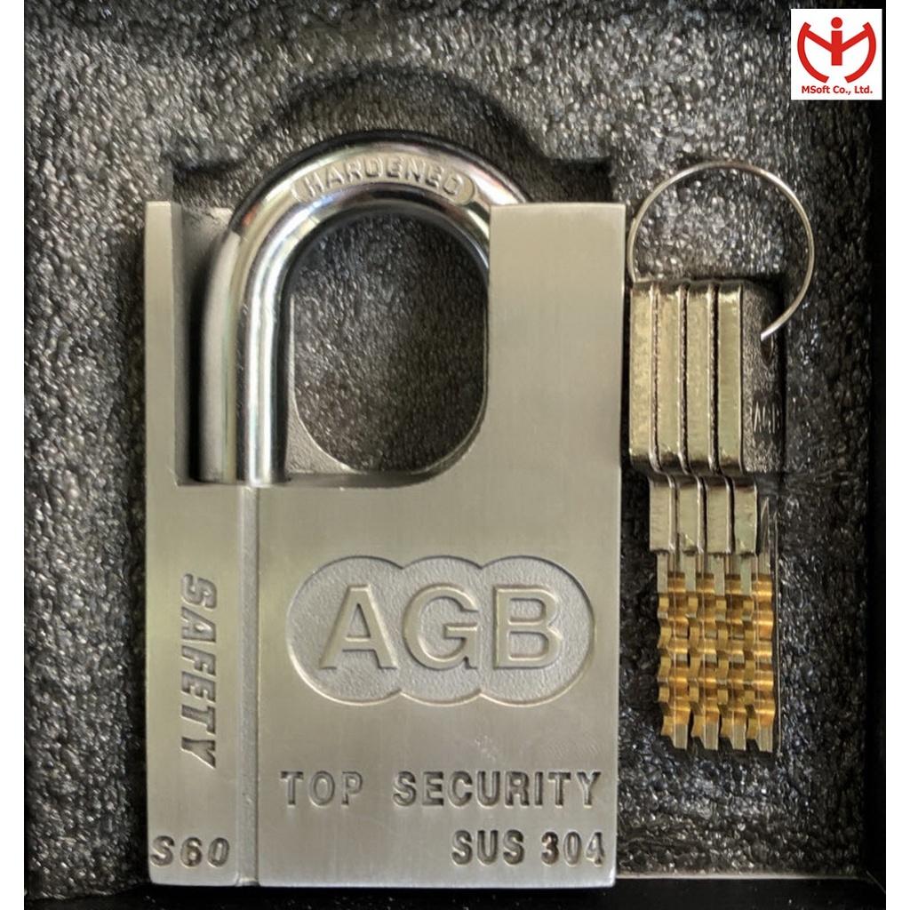 Ổ khóa chống cắt AGB S60 thân Inox SUS 304 rộng 60mm - MSOFT