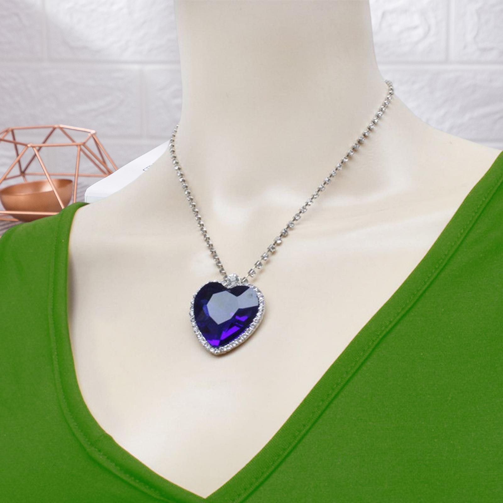 Crystal Pendant Necklace Titanic Heart Of The Necklace Valentines Gift