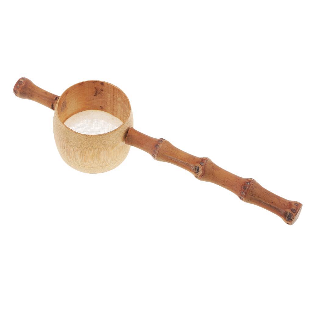 Bamboo Tea Strainer Infuser Tea Filter Mesh Spoon Loose Tea Leaf Tea Set