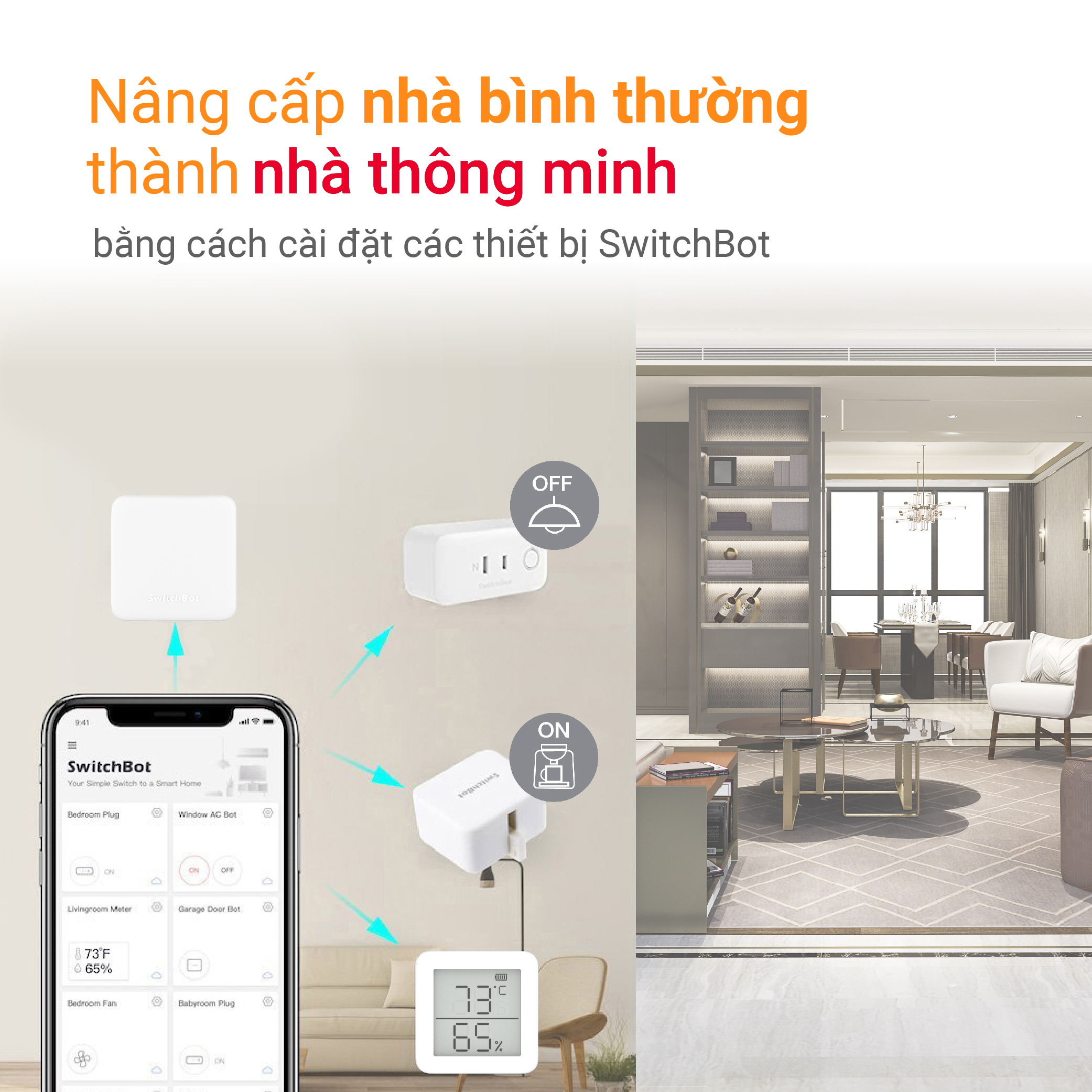 Bộ điều khiển trung tâm thông minh SWITCHBOT Hub Mini -Hàng chính hãng- IR blaster, kết nối Wifi cho các thiết bị cùng hệ, điều khiển máy lạnh, tương thích với Alexa, Google Home, HomePod, IFTTT