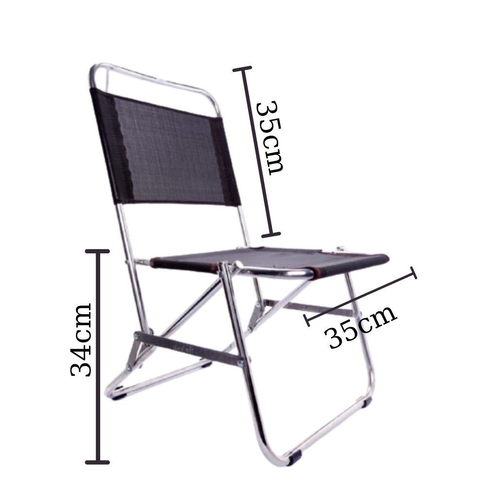 Ghế Xếp INOX Vải Dù Cho Quán Trà Chanh, Cafe Vỉa Hè, Câu Cá