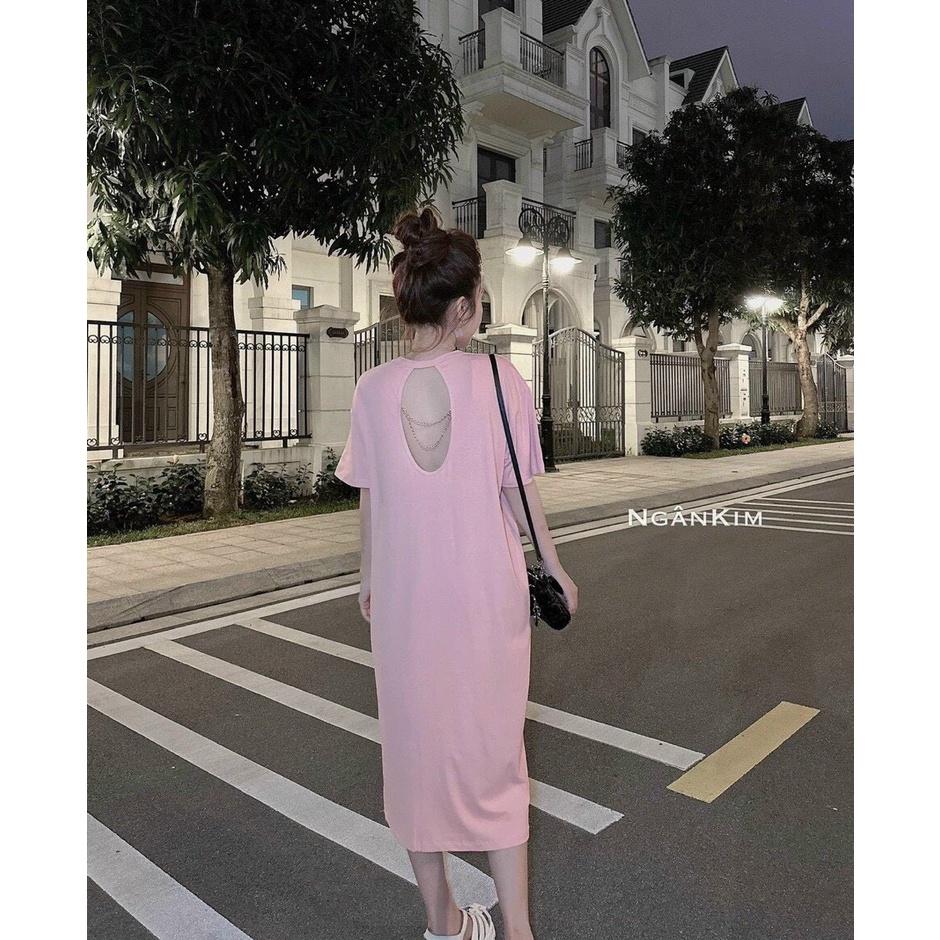ĐẦM BABYDOLL SUÔNG CỔ TRÒN TAY NGẮN KHOÉT LƯNG CÓ PHỐI XÍCH CỰC TRẺ TRUNG VÀ NĂNG ĐỘNG