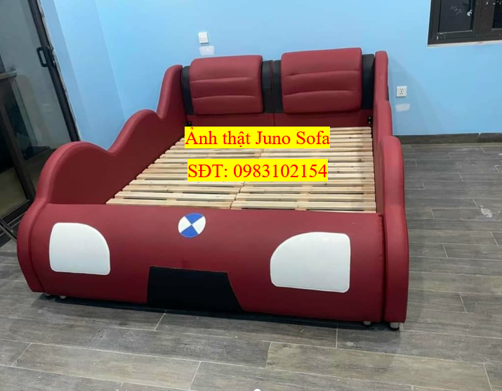 Giường trẻ em cao cấp Juno Sofa ngang 1m5/1m6/1m8 dài 2m