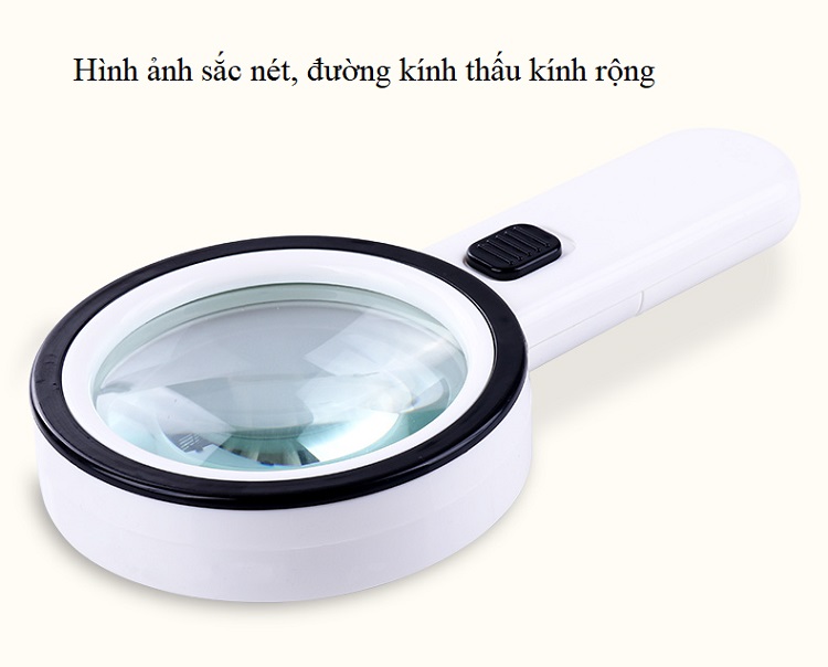 Kính lúp phóng đại 30X cầm tay có đèn trợ sáng K2288-85