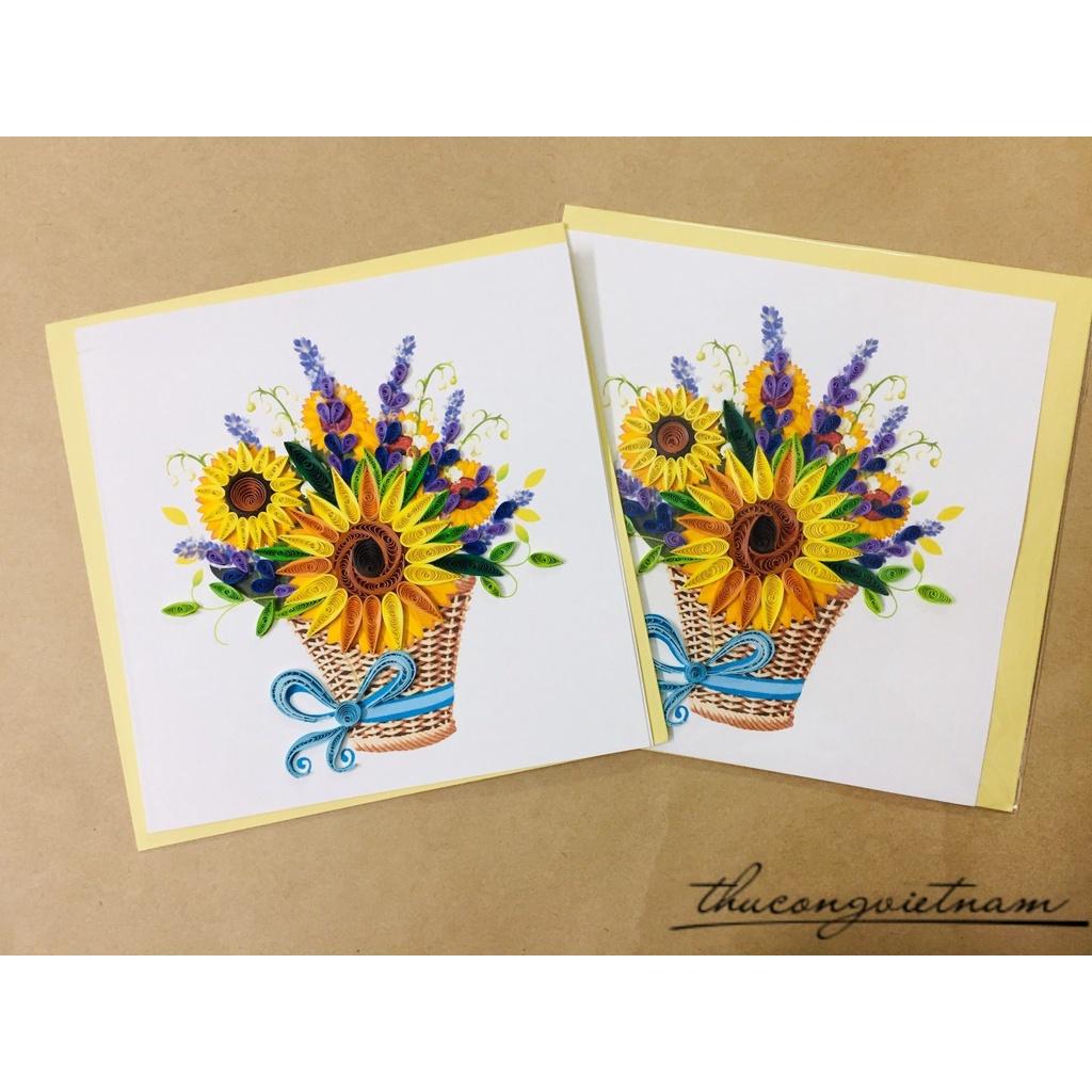 Thiệp Quilling Hoa Hướng Dương