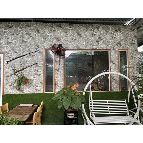 Bộ 5 Tấm Xốp Dán Tường 3D Vân Đá Xám Đen Đẹp, Sang Trọng