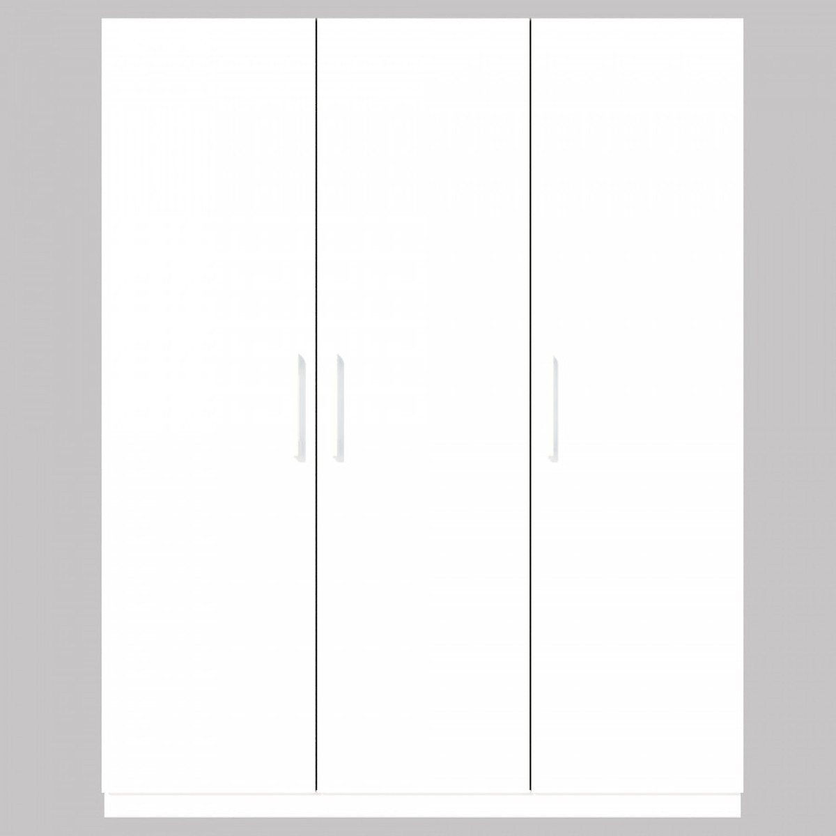 Tủ quần áo gỗ MDF Tundo 3 cánh 2 ngăn kéo màu trắng 160 x 55 x 200cm