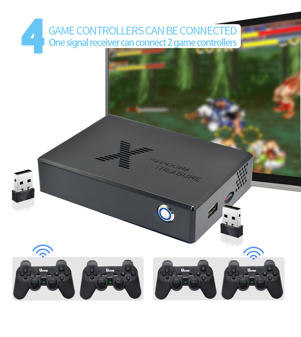 Máy điện tử chơi game console cổ điểm kết nối PC + TV hơn 4000 games Bộ điều khiển chơi game tay cầm không dây Joystcik