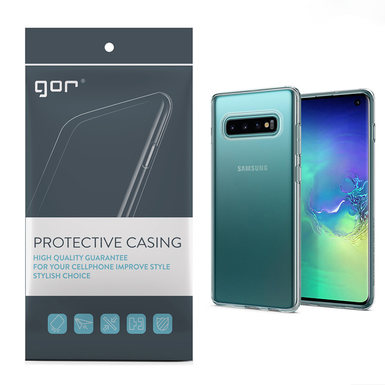 Ốp Lưng Silicon TPU trong suốt GOR cho Samsung S10 Plus/ S10/ S10e_Hàng NHập Khẩu