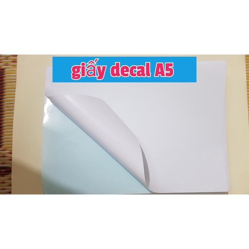 Giấy đề can A5 đế xanh( tập 100 tờ) - Giấy decal A5 bóc dính đế xanh