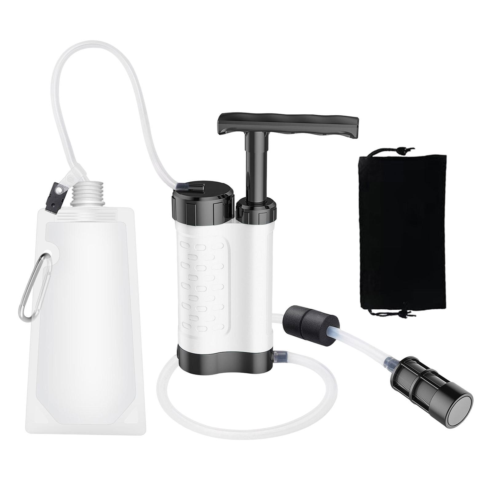 Water Purifier Pump, Water Filtration System with 0.01 Micron Water Filter Camping Emergency Survival Gear for Camping Hiking 1,200ml/min