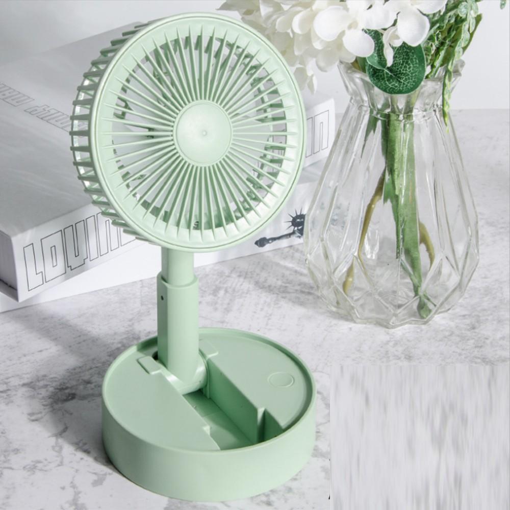 Quạt Tích Điện Mini Quạt Để Bàn Gấp Gọn Tiện Dụng 3 Cấp Độ , Siêu Mát- Sạc USB Fan A9