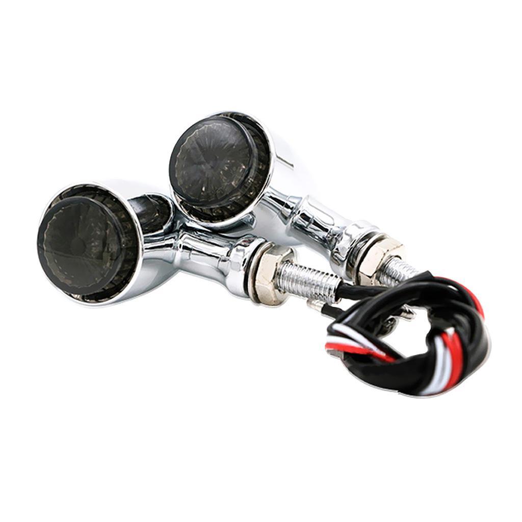 Pair Amber LED  Light Indicator For  Chopper Bobber