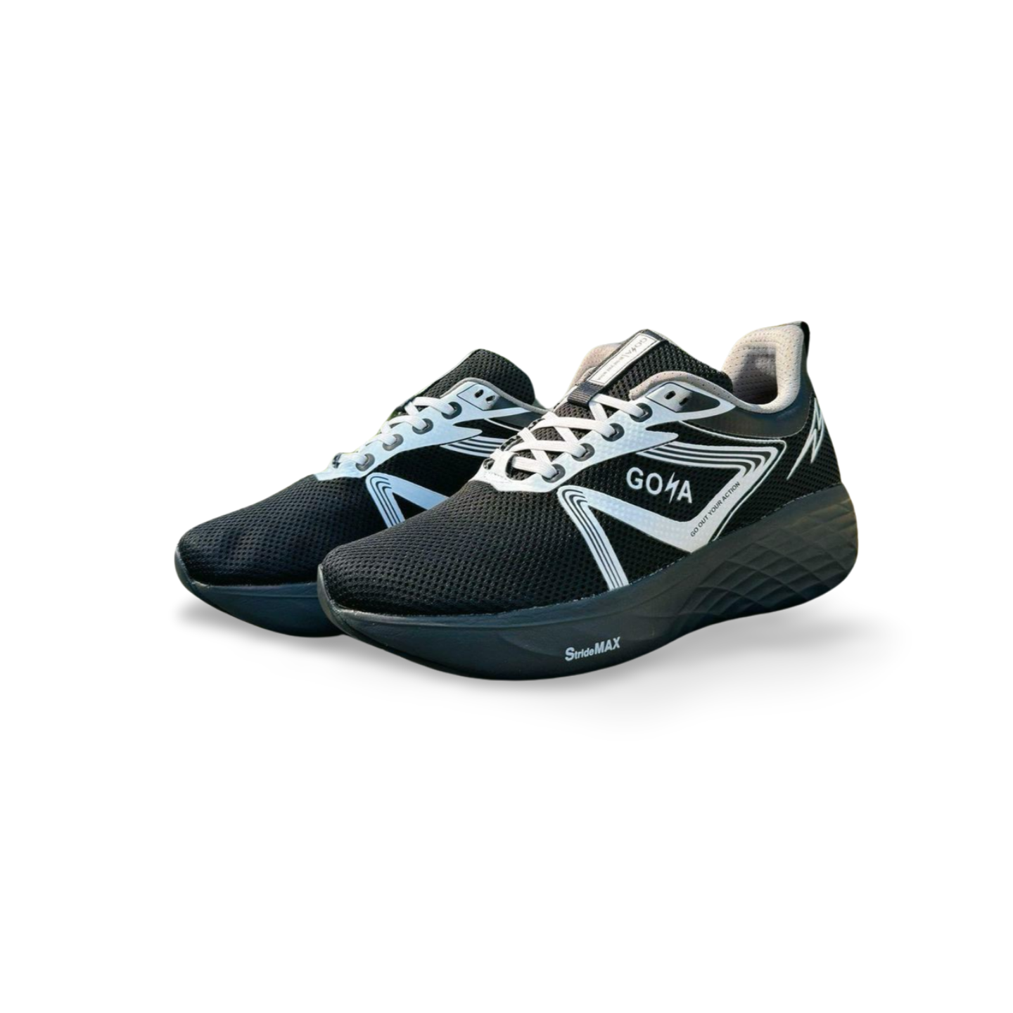 Giày Thể Thao Chạy Bộ Đường Trường Goya STRIDES 2 - Màu Đen
