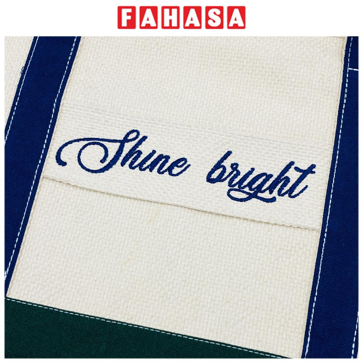 Túi Vải Tote Thêu Chữ - Size M - Saigon ZeroWaste - Mẫu 5 (Slogan Ngẫu Nhiên)