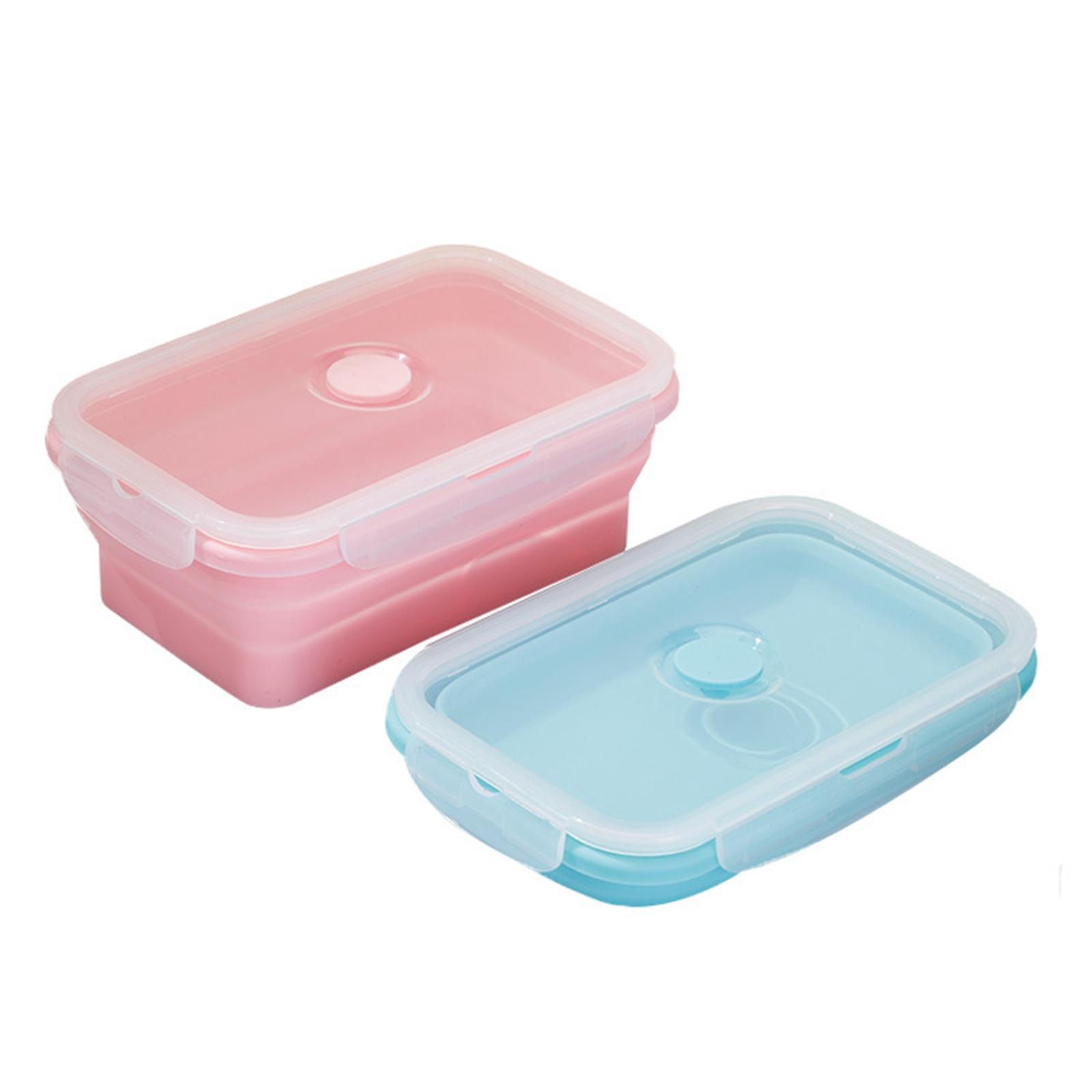 3Pcs Eco Friendly Silicone Bento Lunch Box Microwave Safety for Home