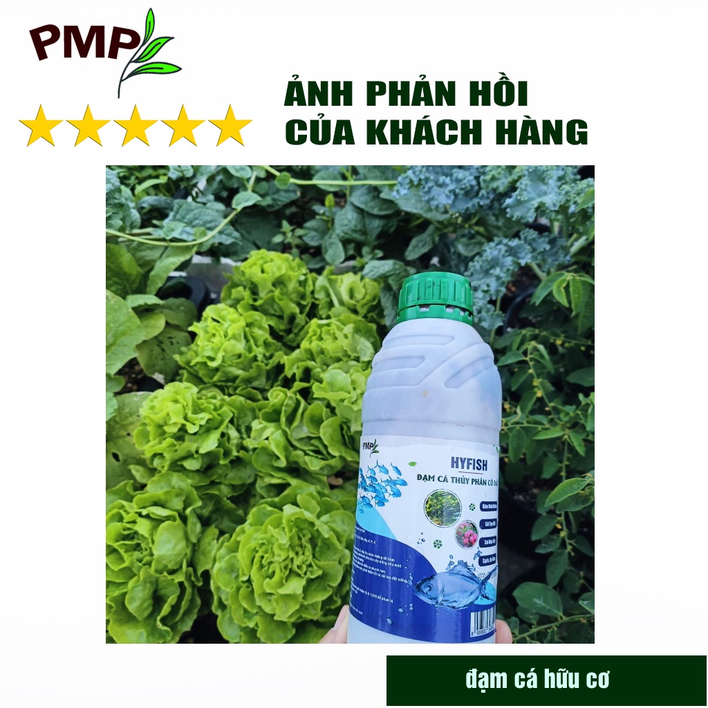 Phân đạm cá hữu cơ Hyfish PMP cho rau sạch, hoa, cây cảnh, cây ăn trái