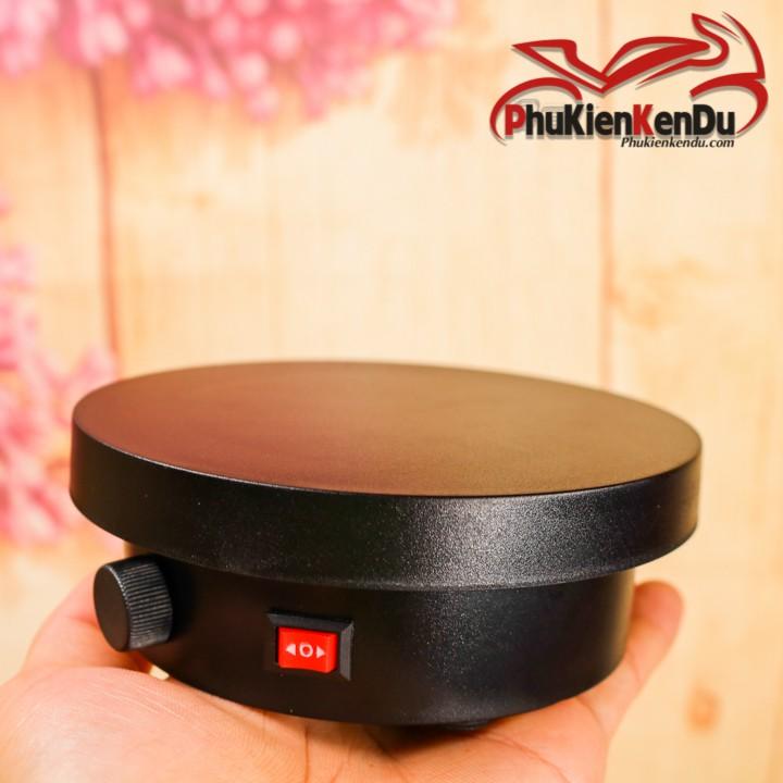 ĐẾ XOAY, BÀN XOAY TRƯNG BÀY SẢN PHẨM 12CM TẢI 5KG, DÙNG PIN HOẶC ĐIỆN 220V, TỐC ĐỘ TÙY CHỈNH