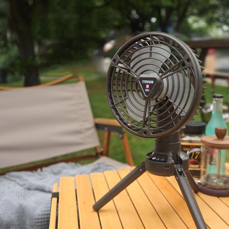 Camping Fans for Tents 10400mAh USB Rechargeable Battery Operated Fans with LED Lantern Folding Tripod Portable Fan