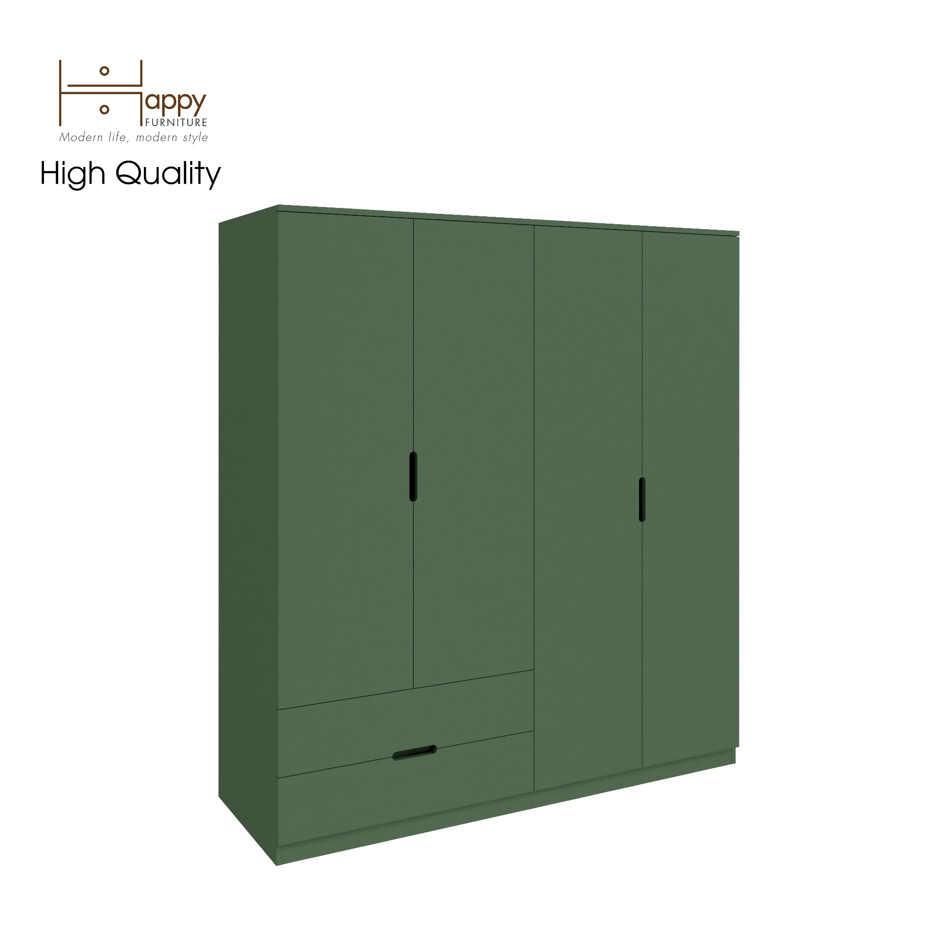 [Happy Home Furniture] MOLLY, Tủ quần áo 4 cánh mở - 2 ngăn kéo, 160cm x 54cm x 176cm ( DxRxC), TCM_109