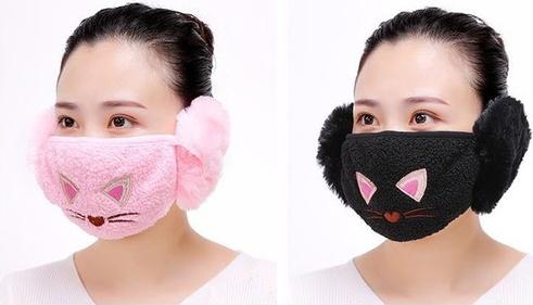 Khẩu trang bịt tai giữ ấm mùa dịch - KTA2 Giao Màu Ngẫu Nhiên