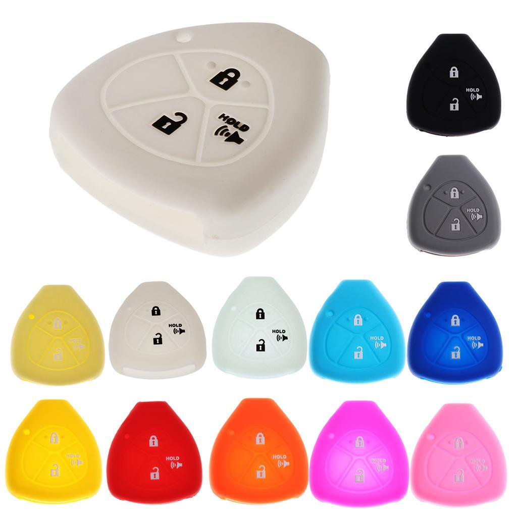 2 Pieces White Car Key Case Shell Protector Silicone for