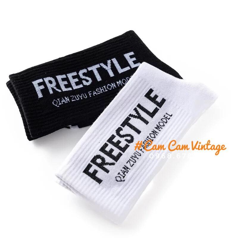 TẤT CAO CỔ NỮ VỚ CAO CỔ NAM  TẤT NAM TẤT UNISEX ULZZANG TRẮNG ĐEN FREESTYLE