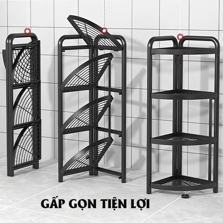 Kệ Góc Gấp Gọn Thông Minh Cao Cấp - Thép Cacbon Sơn Tĩnh Điện Chống Gỉ Tuổi Thọ 10 Năm - Vững Chắc, Sang Trọng