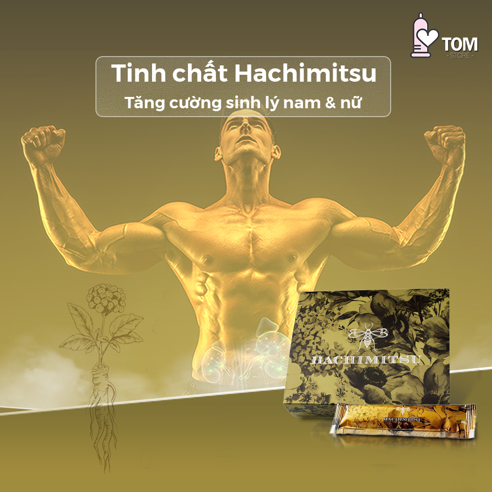 [5 gói] Bộ 5 gói tinh chất mật ong tăng cường sức khoẻ nam giới Hachimitsu | Gói 20g