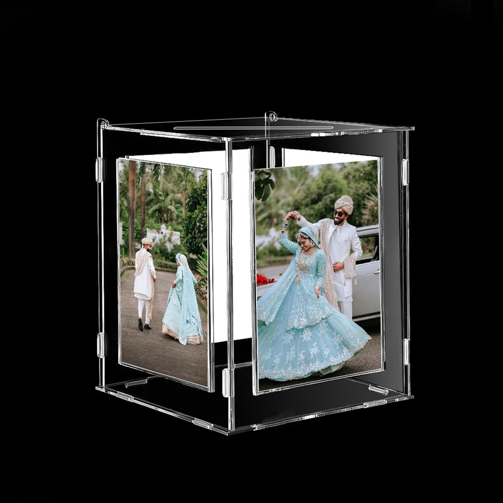 Rotatable Envelope Post, Wedding Envelope Box, Acrylic Clear with Slot, Multipurpose post, Gift Box Holder for Party Ceremony, Commencement