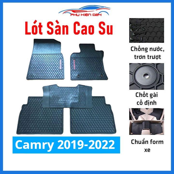 Thảm lót sàn cao su cho xe Camry 2019-2020-2021-2022 đúc liền hàng chuẩn theo xe chịu lực tốt