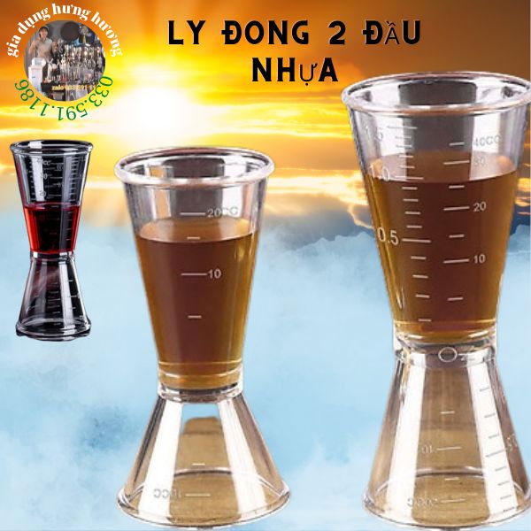 Ly đong 2 đầu pha chế