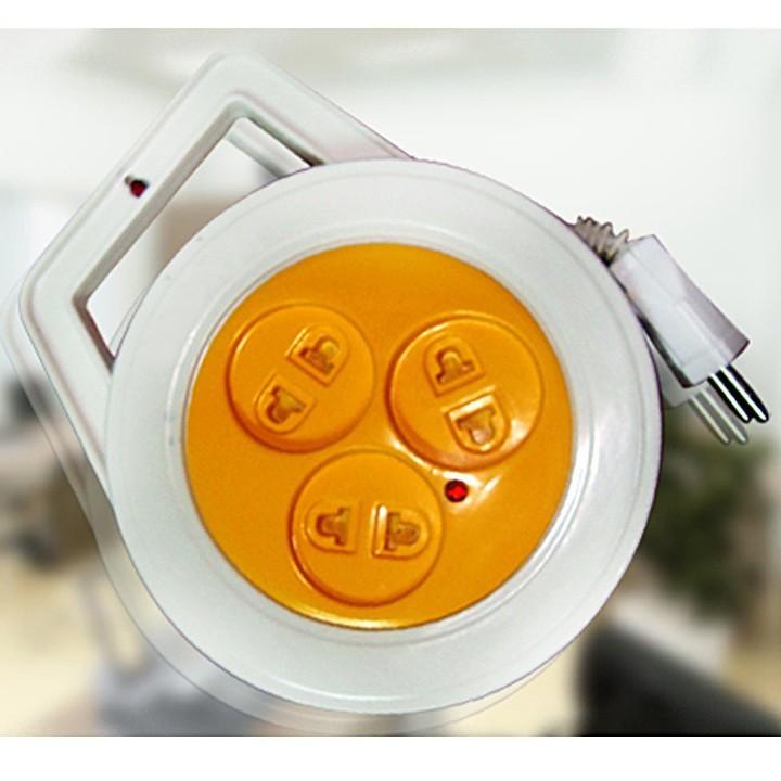 Ổ CẤM ĐIỆN XOAY TRÒN 3 LỖ CẤM, DÂY 5M CHẤT LƯỢNG CAO