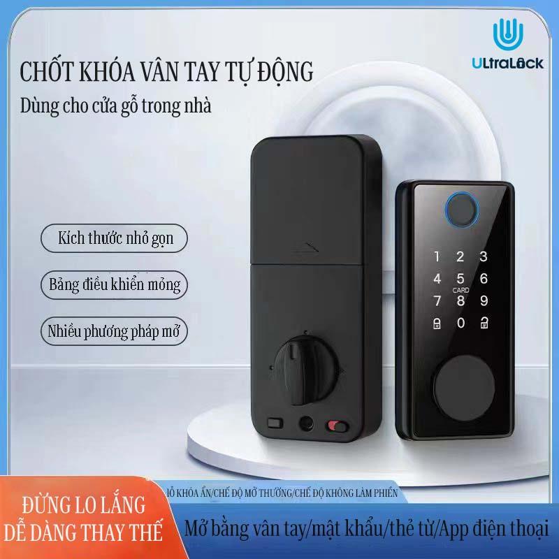 Ultralock DS01 Chốt khóa vân tay tự động, thay thế khóa cóc truyền thống dễ dàng